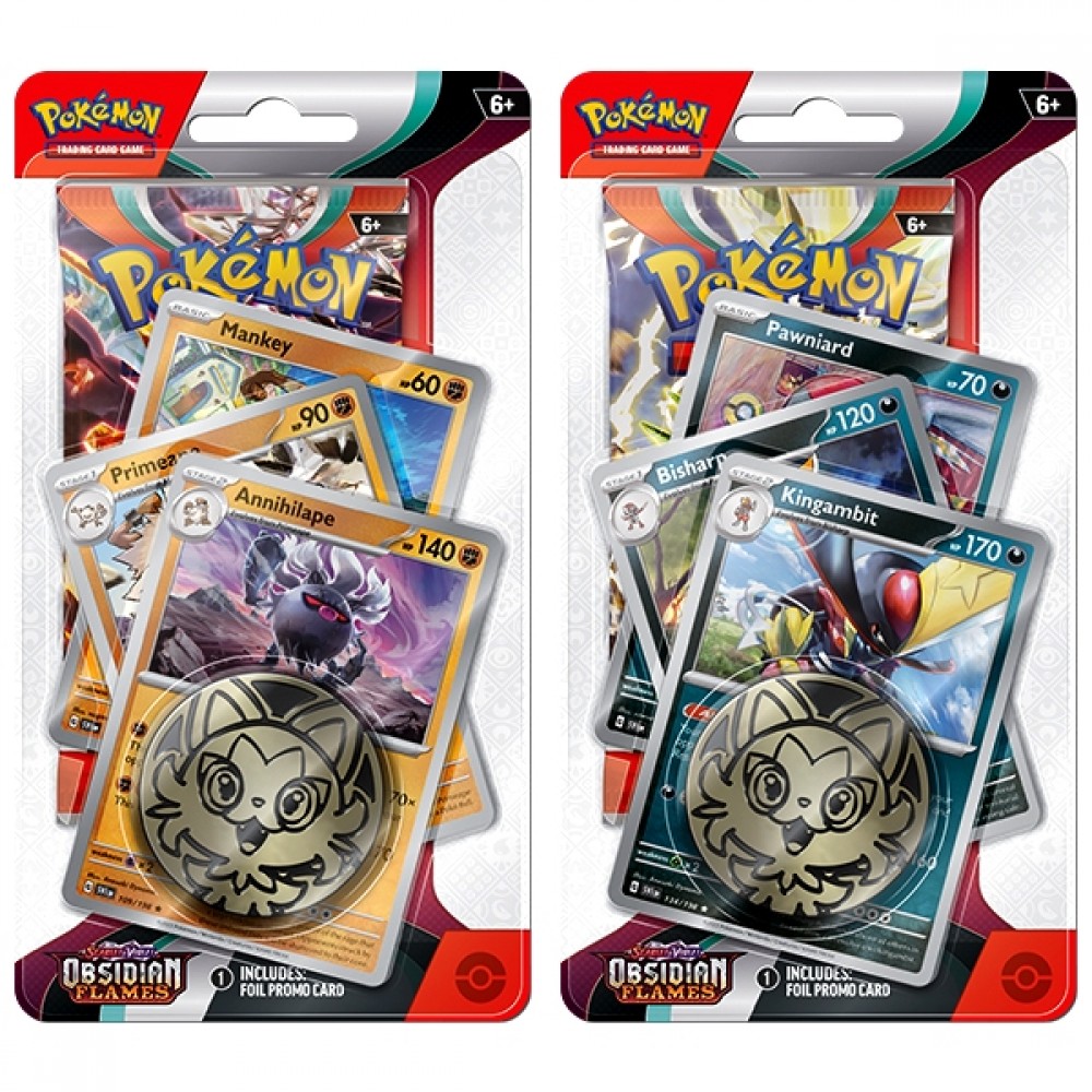 Pokemon Scarlet & Violet 3: Obsidian Flames PREMIUM Checklane Blisters